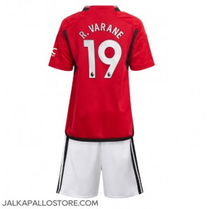 Manchester United Raphael Varane #19 Kotipaita Lapsille 2023-24 Lyhythihainen (+ shortsit)